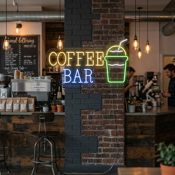 "Taza de café, Coffee Bar" Letreros Neon