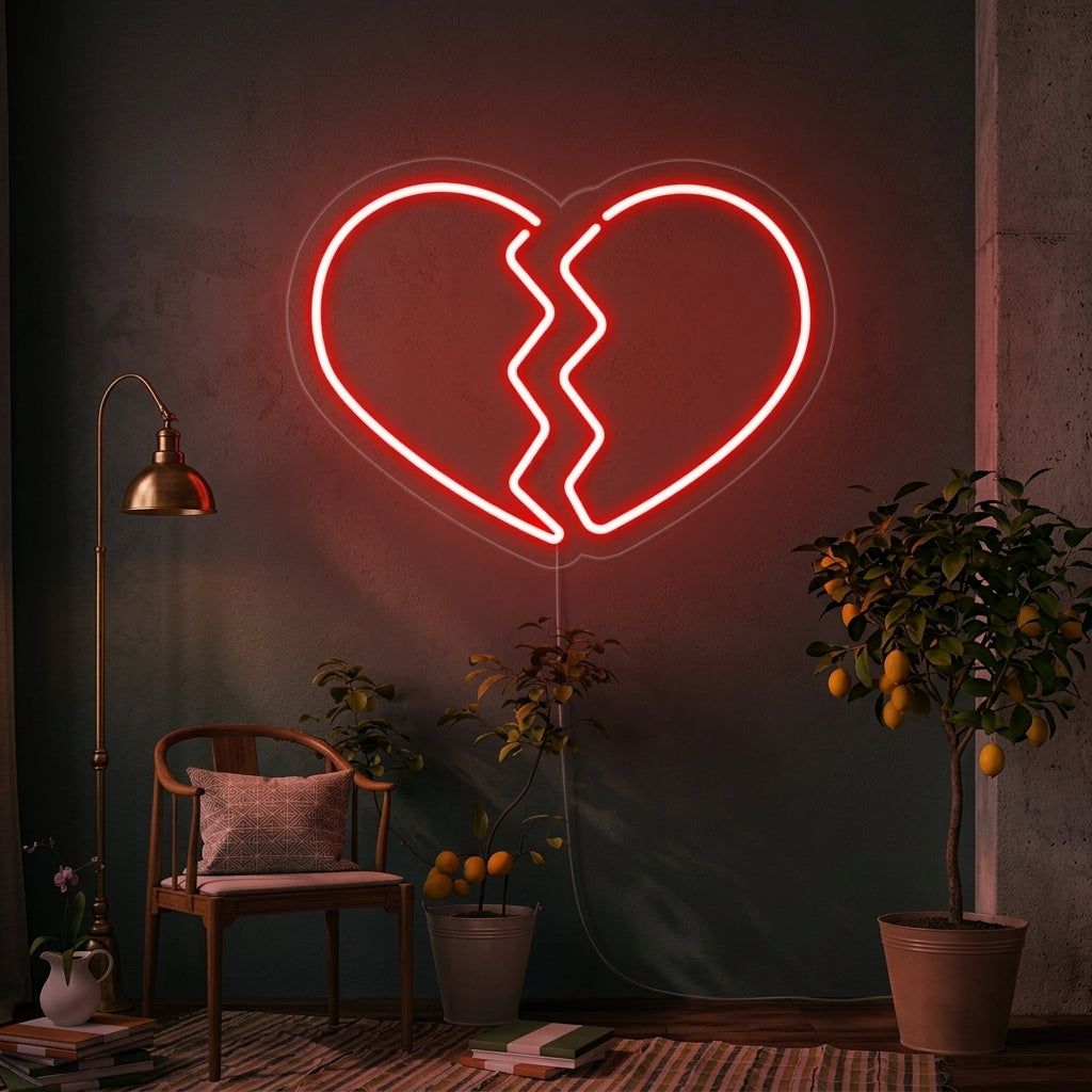 "Corazón Roto" Letreros Neon