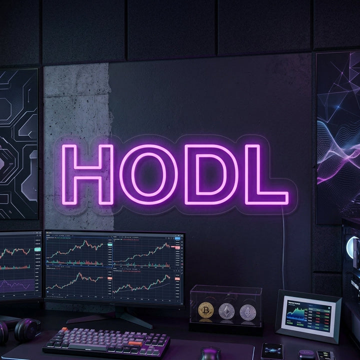 "Criptomoneda Hodl" Letreros Neon