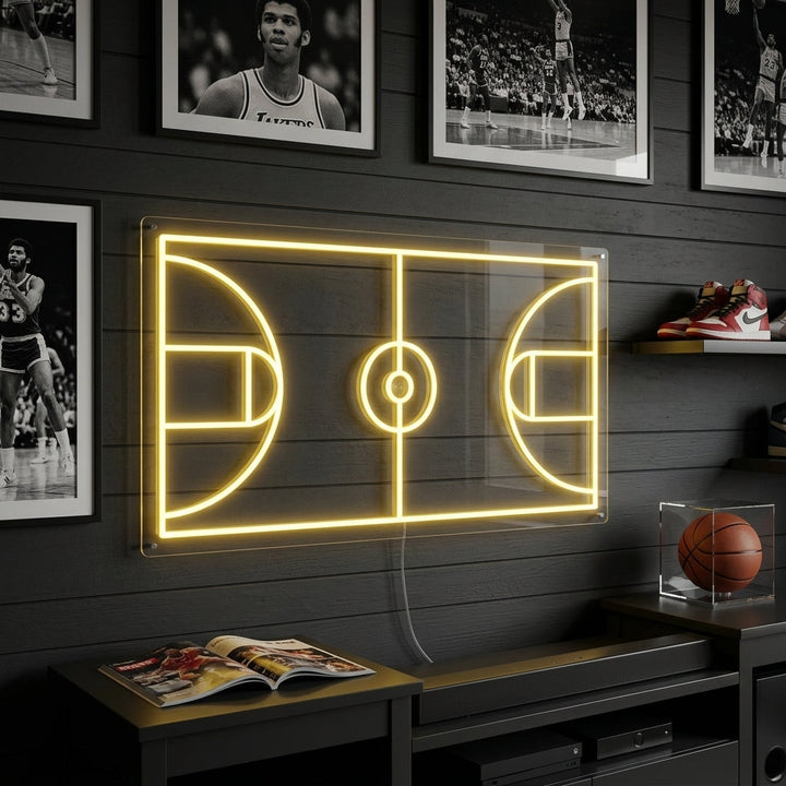 "Cancha De Baloncesto" Letreros Neon