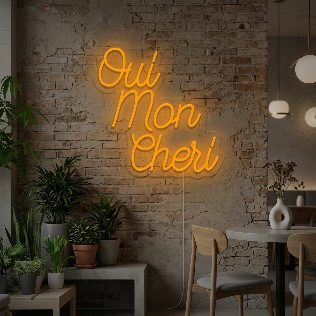 "Oui Mon Cheri French Oh Sweety" Letreros Neon
