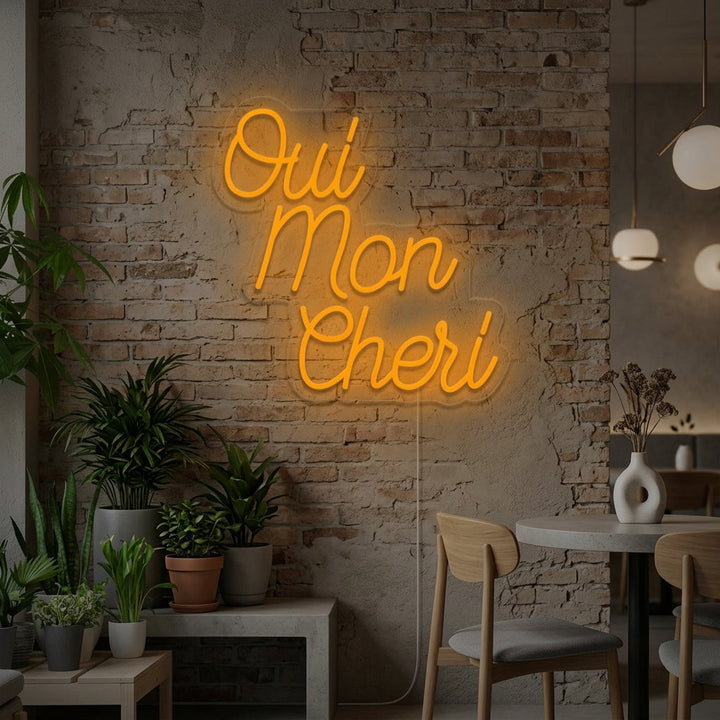 "Oui Mon Cheri French Oh Sweety" Letreros Neon