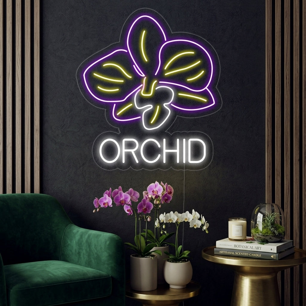 "Orchid, flor de orquídea" Letreros Neon