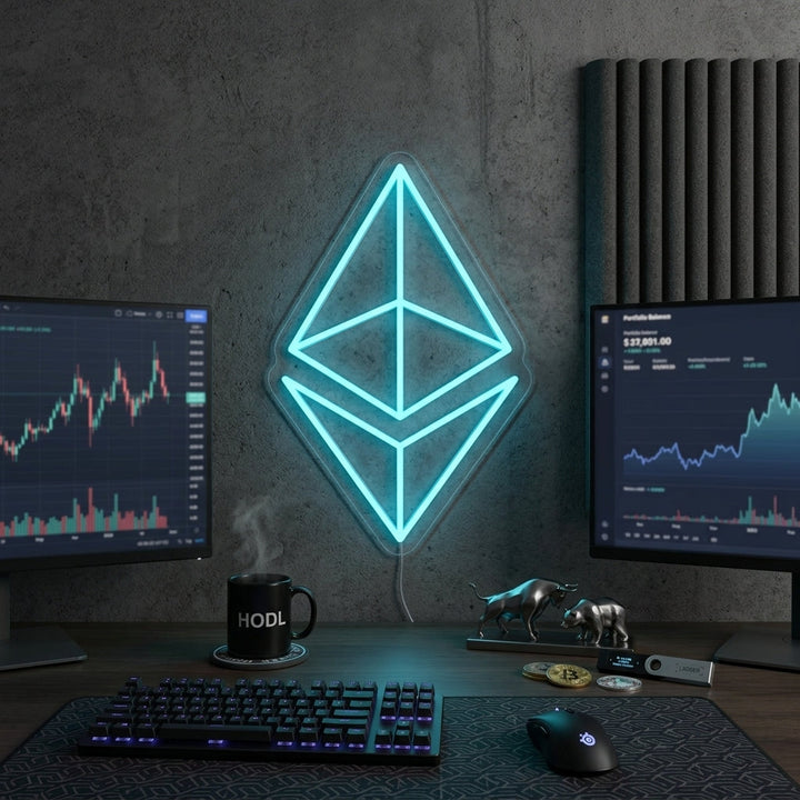 "Ethereum Eth" Letreros Neon