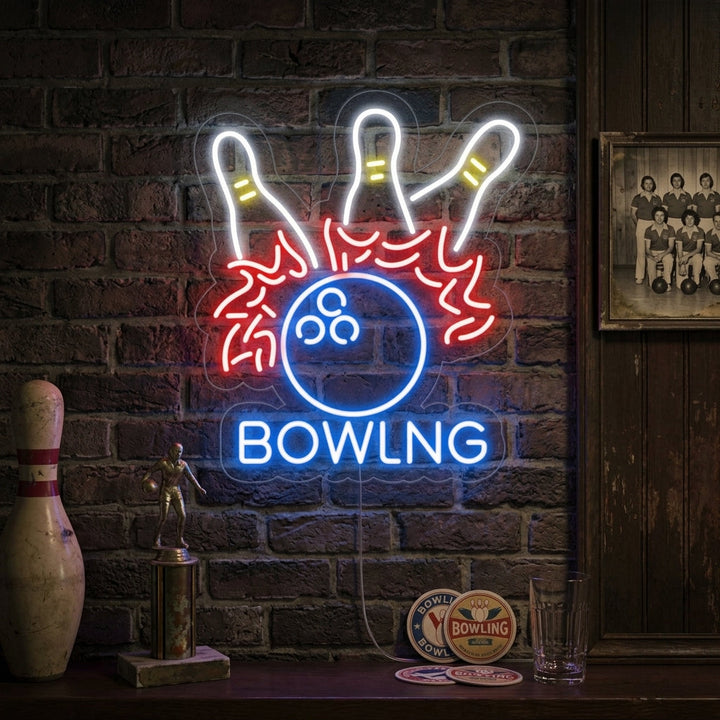 "Bowling Ball" Letreros Neon