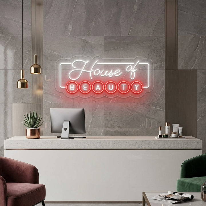 "House of Beauty" Letreros Neon