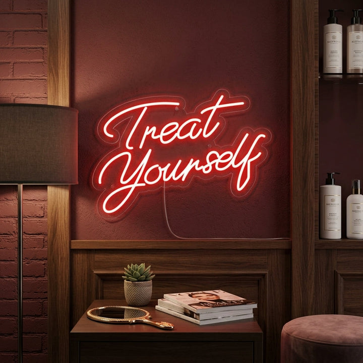"Treat Yourself" Letreros Neon