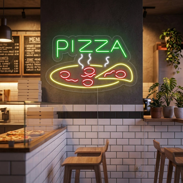 "Pizza, Comida, Rótulo De Restaurante" Letreros Neon