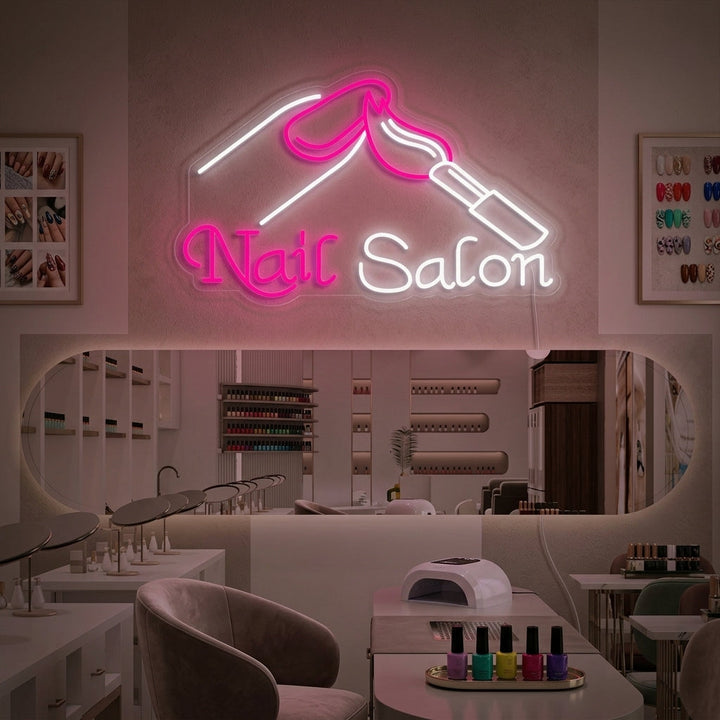 "Nails Salon" Letreros Neon