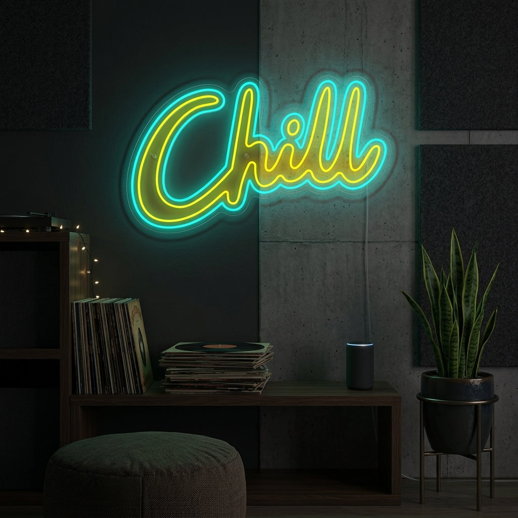 "Chill" Letrero de neón