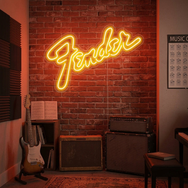 "Fender" Letreros Neon