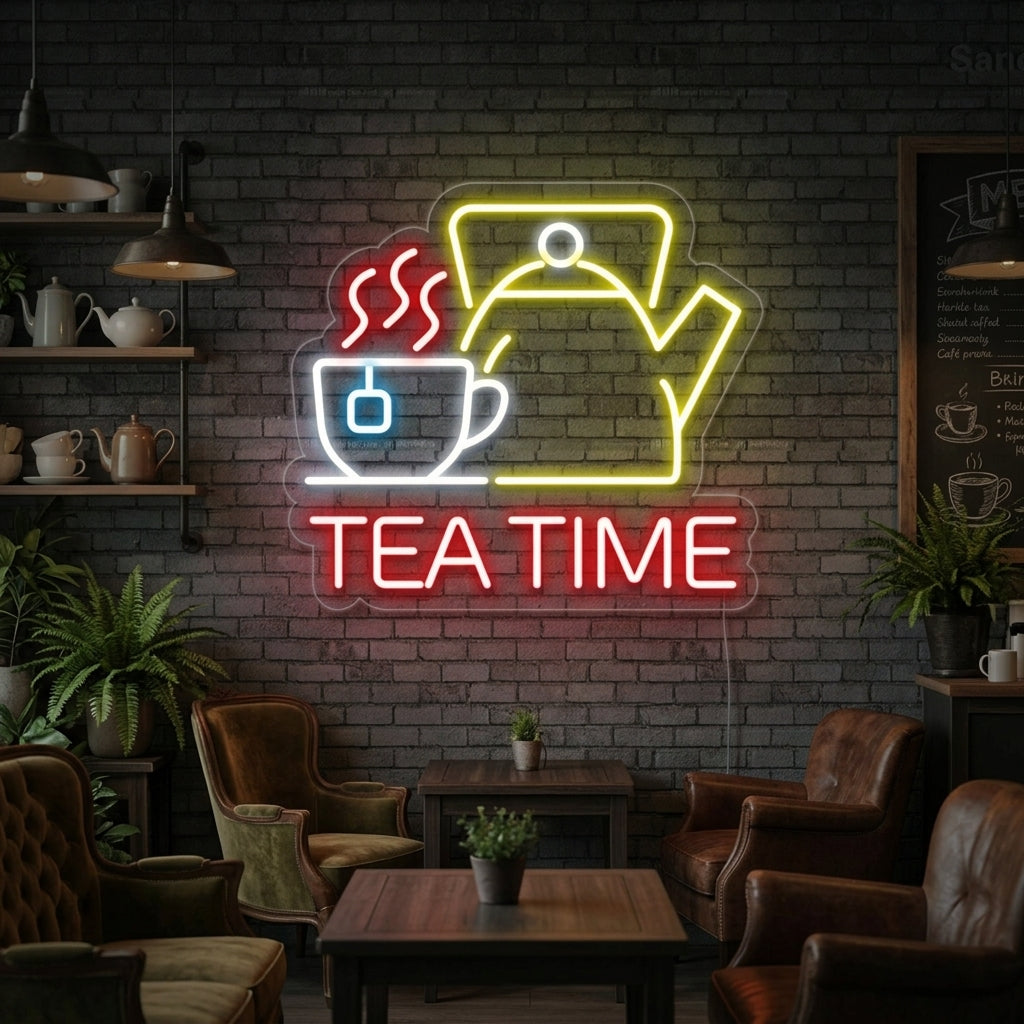 "Tea Time" Letreros Neon