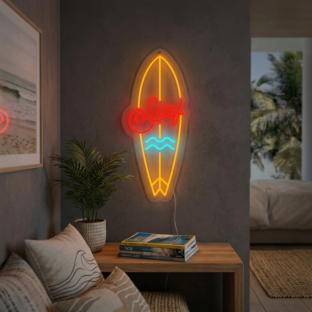 "Equipo Deportivo De Surf" Letreros Neon