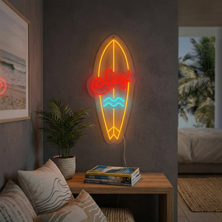 "Equipo Deportivo De Surf" Letreros Neon