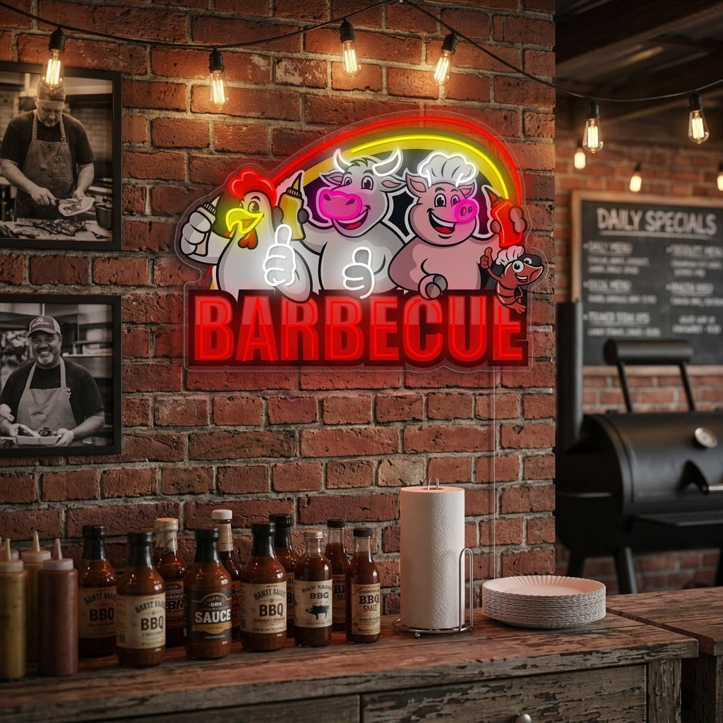"Barbecue" Letrero de neón
