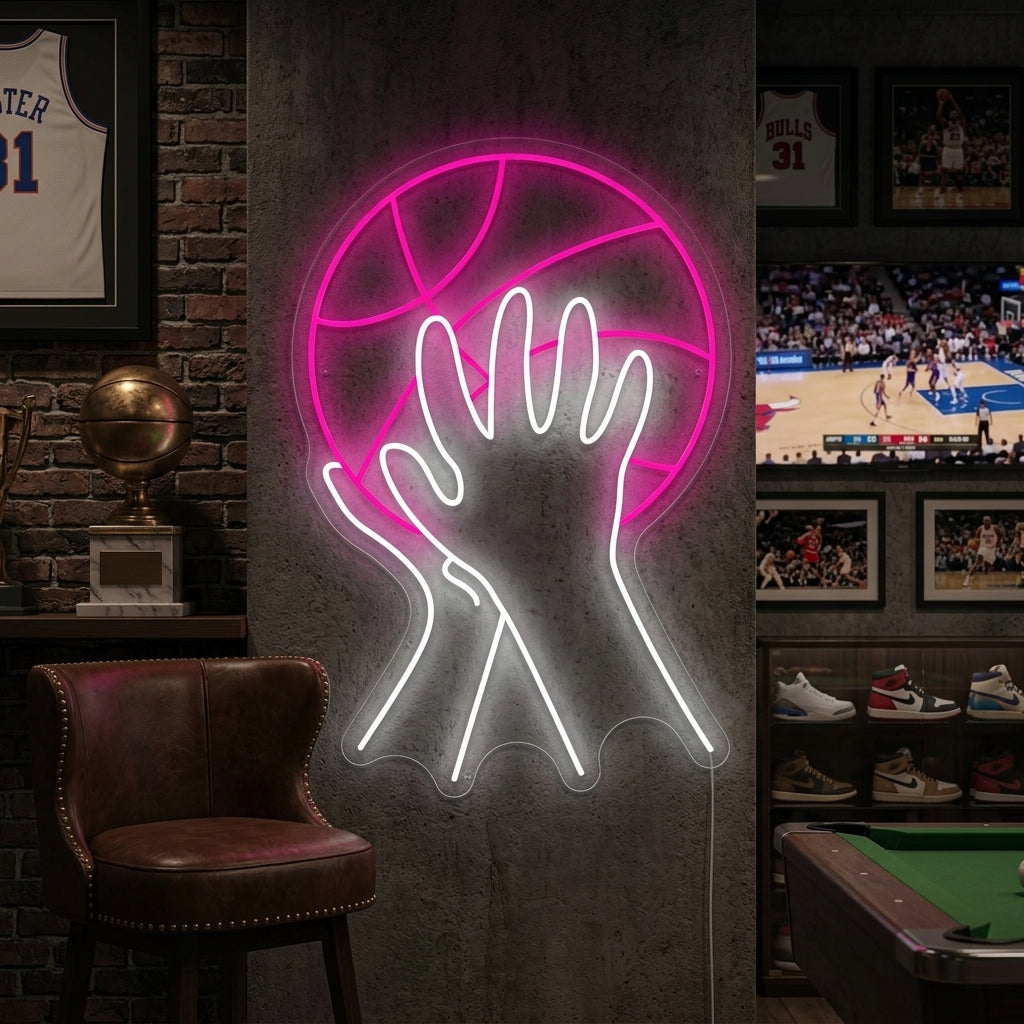 "Jugador de baloncesto" Letrero de neón