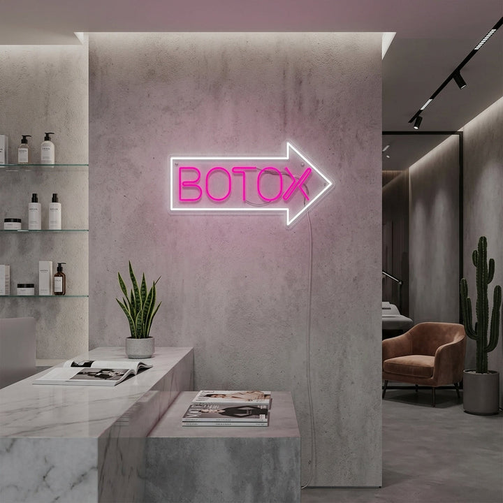 "Tienda De Cosméticos Botox Y Centro De Cuidado De La Piel" Letreros Neon