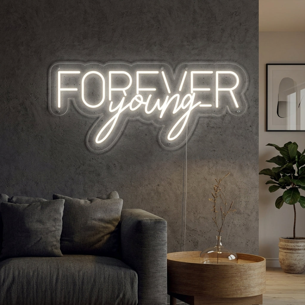 "Forever Young" Letreros Neon