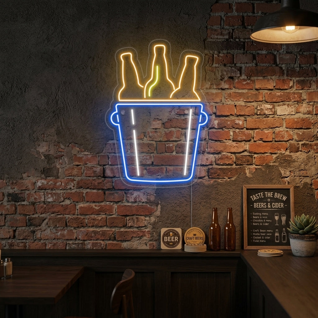 "Cubo De Cervezas" Letreros Neon