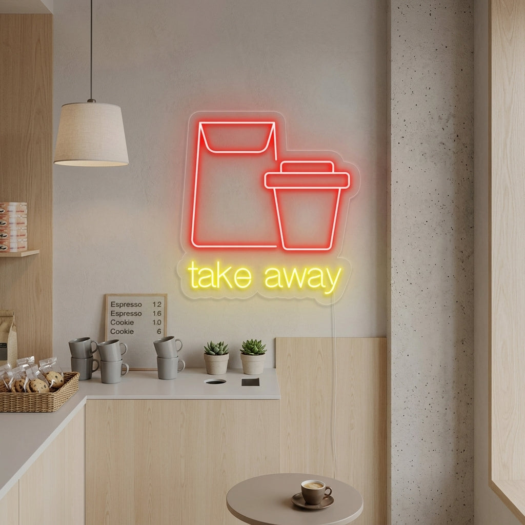 "Take Away" Letreros Neon