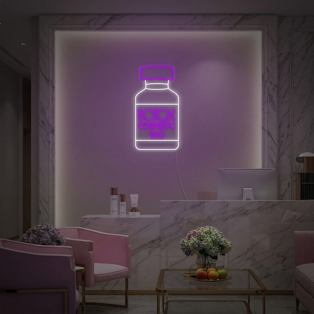 "Tienda De Cosméticos Botox Y Centro De Cuidado De La Piel" Letreros Neon
