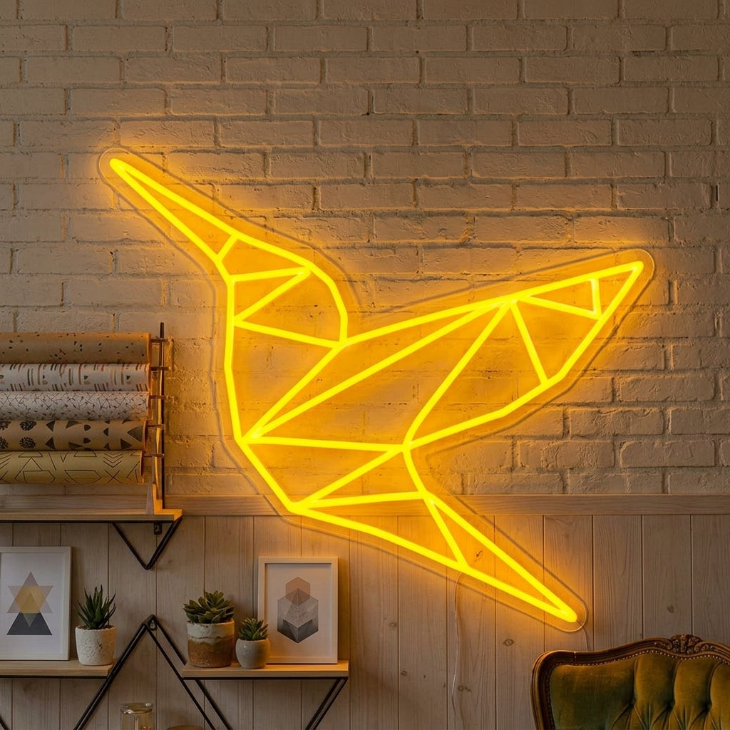"Pájaro De Papel" Letreros Neon