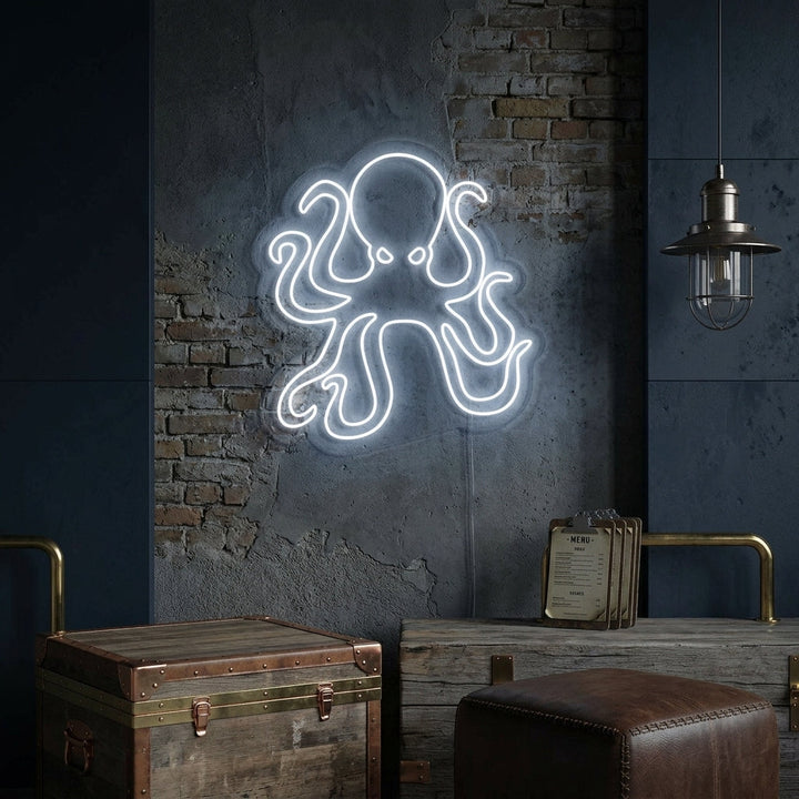 "Pulpo Restaurante Animal Marino" Letreros Neon