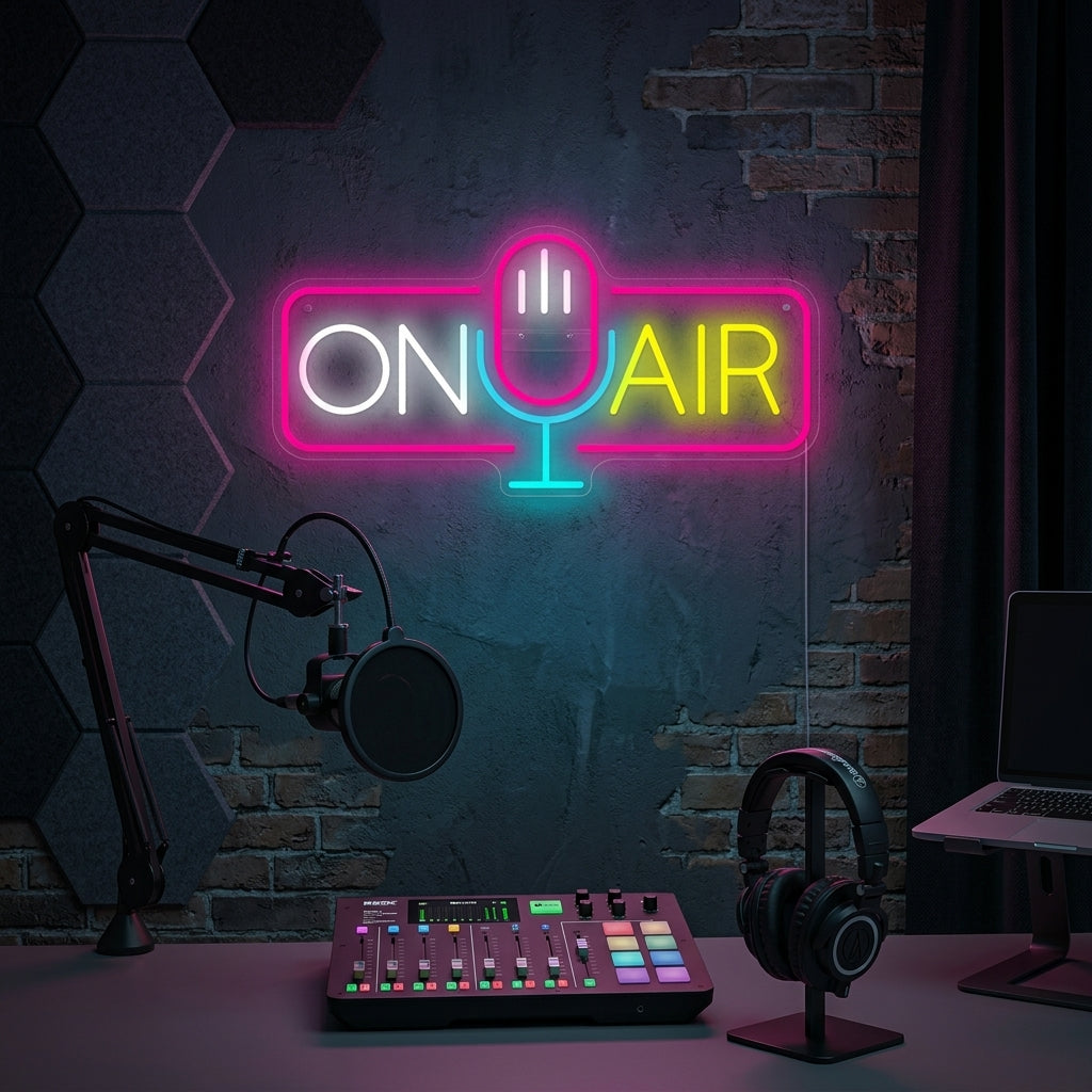 "On Air" Letrero de neón