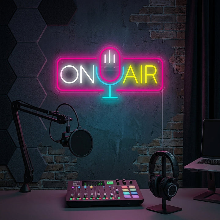 "On Air" Letrero de neón