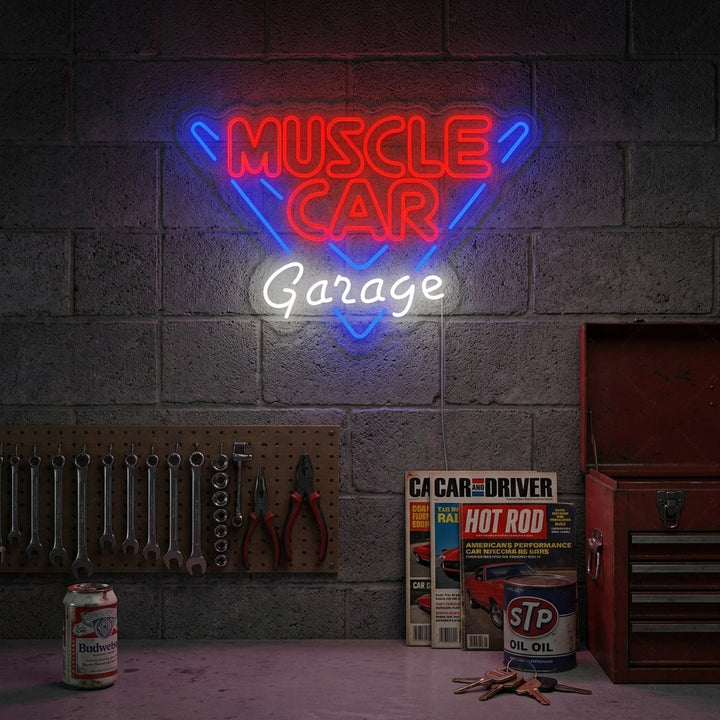 "Muscle Car Garage" Letreros Neon