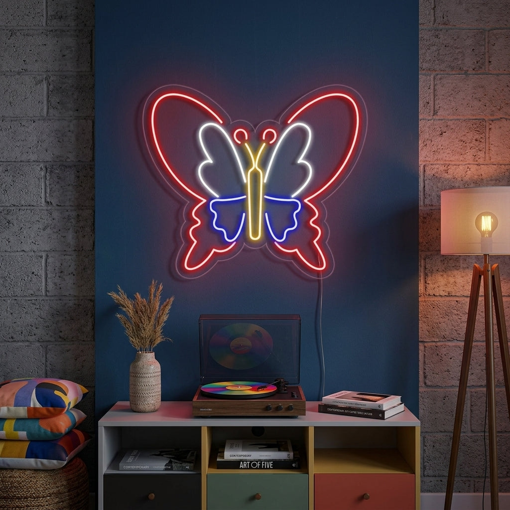 "Mariposa, Decoración De Mariposas, Insectos" Letreros Neon