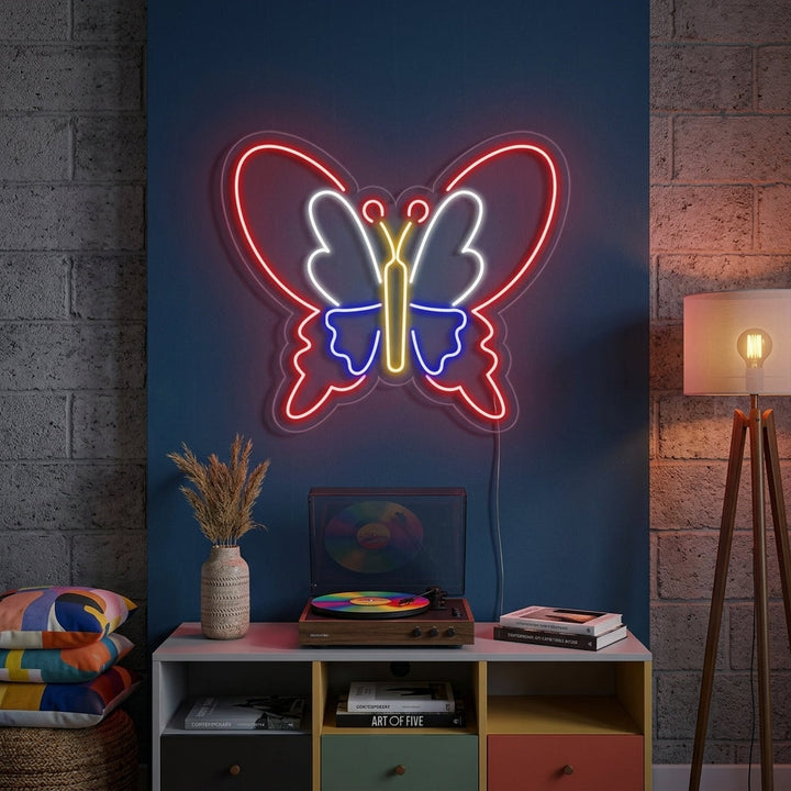 "Mariposa, Decoración De Mariposas, Insectos" Letreros Neon
