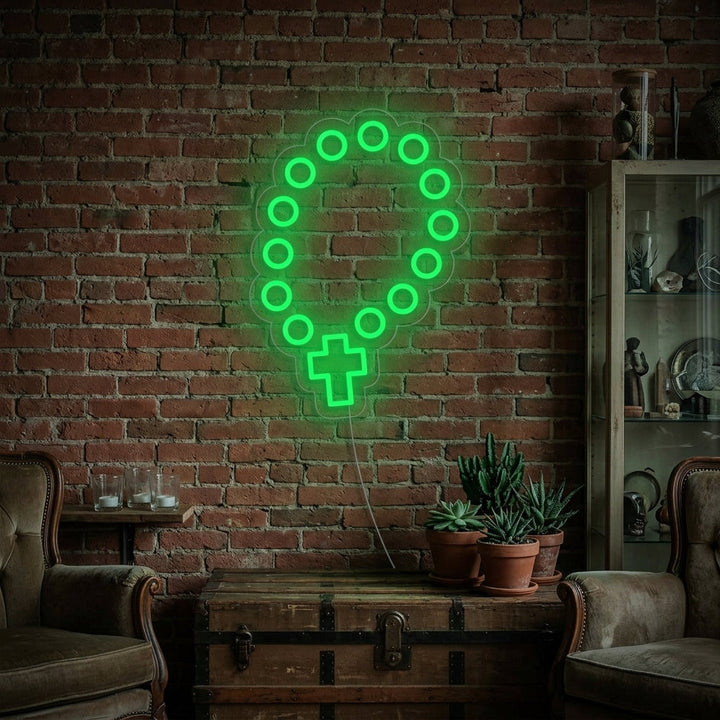 "Cuentas De Rosario" Letreros Neon