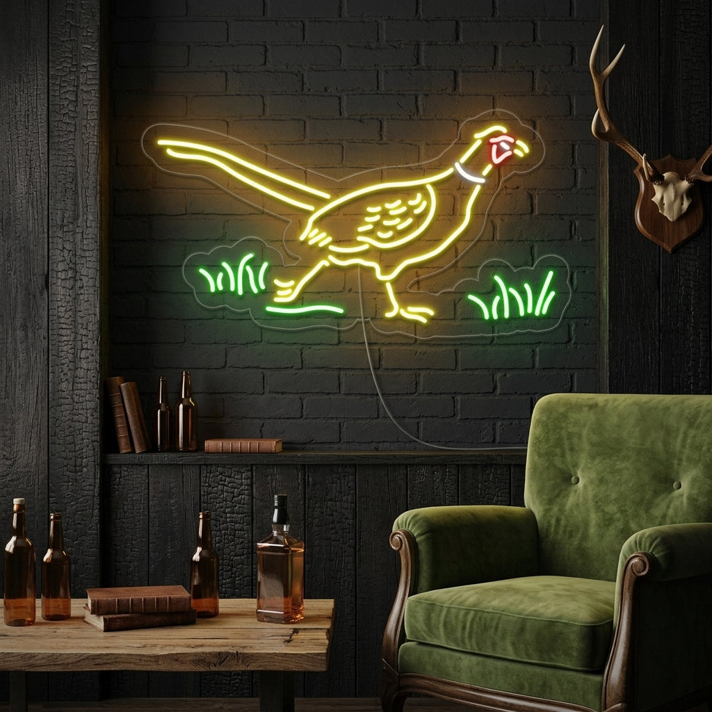 "Faisán, Aves Silvestres, Aves Alpinas" Letreros Neon