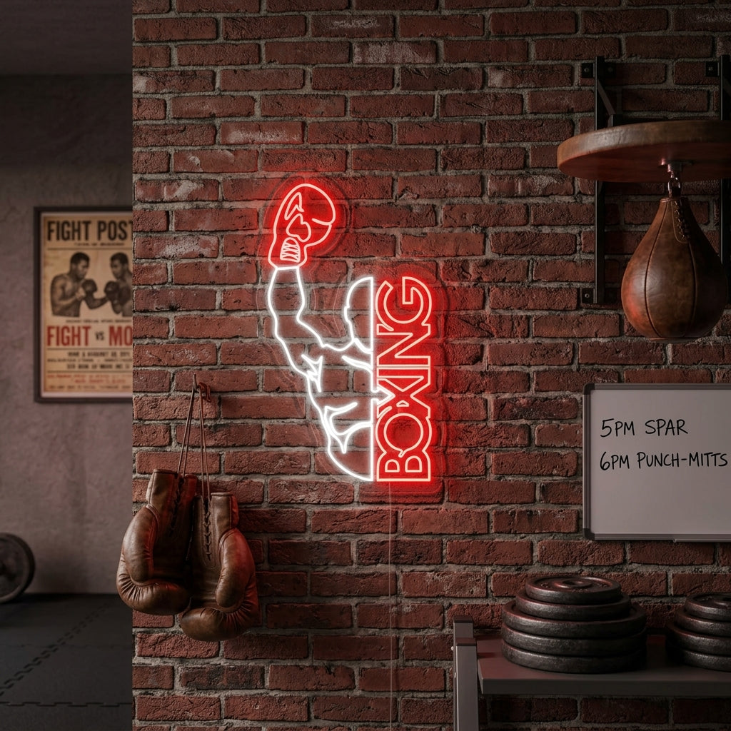 "Boxing, Hombre" Letreros Neon