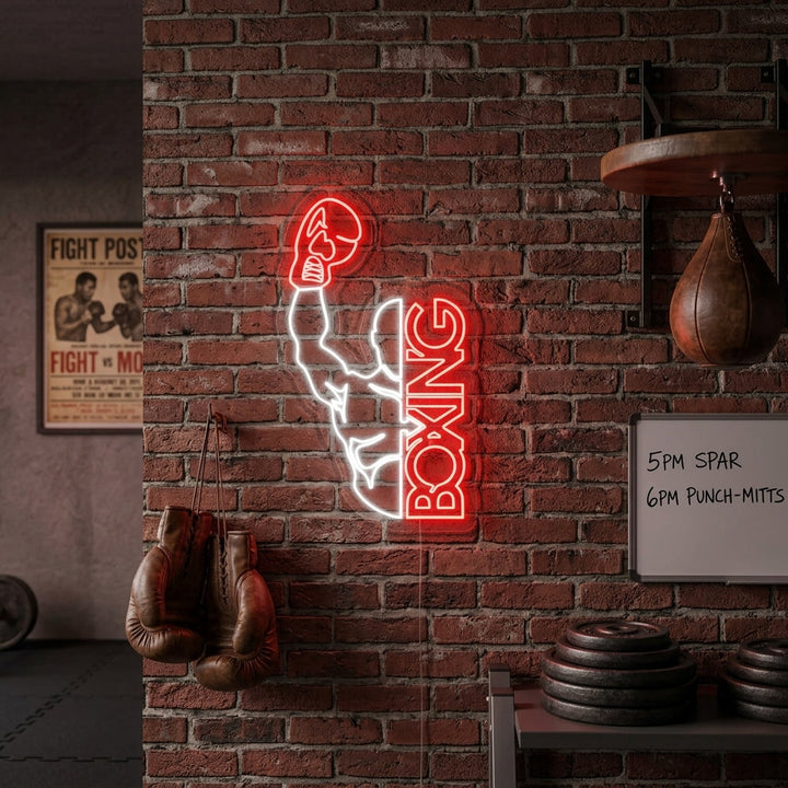"Boxing, Hombre" Letreros Neon