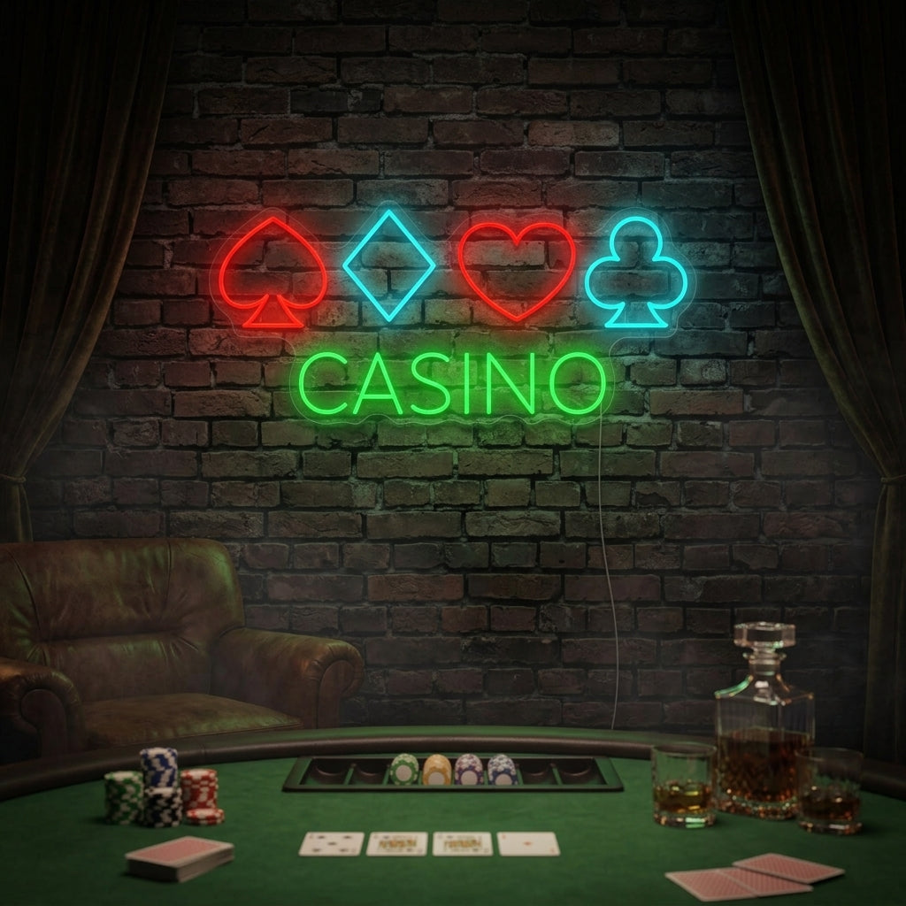 "Casino Poker" Letrero de neón