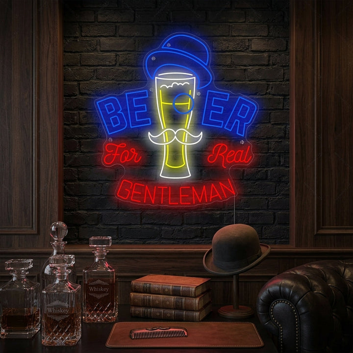 "Beer For Gentleman" Letrero de neón