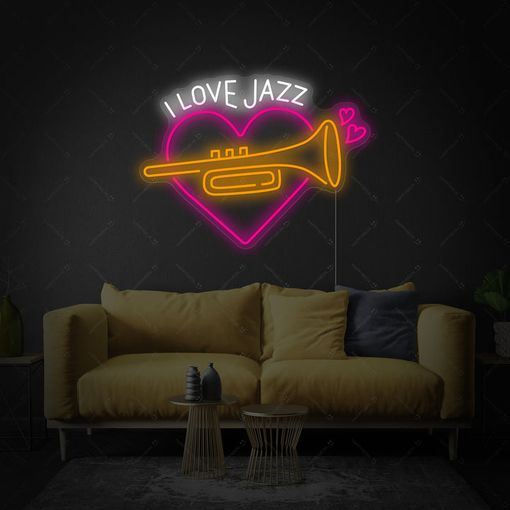 "Música Jazz" Letrero de neón