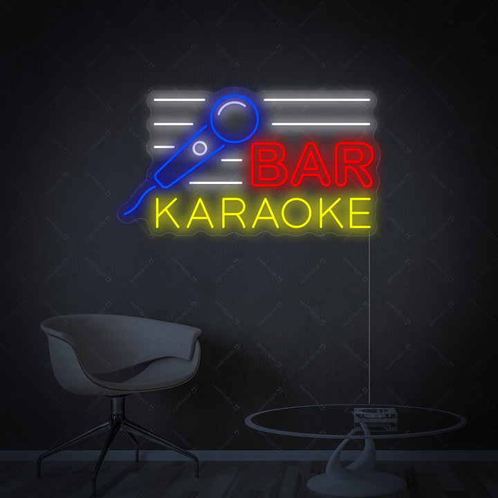 "Karaoke Bar" Letrero de neón