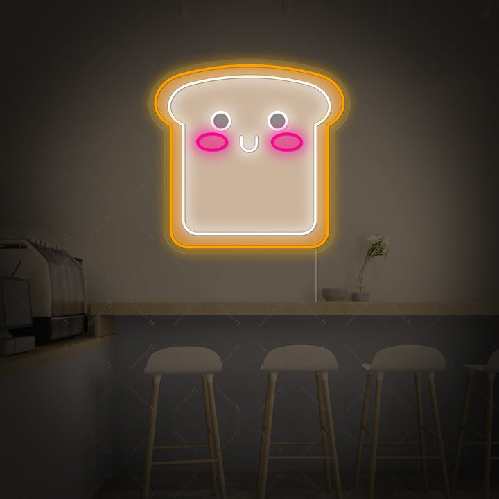 "Pan de molde kawaii" Letrero de neón