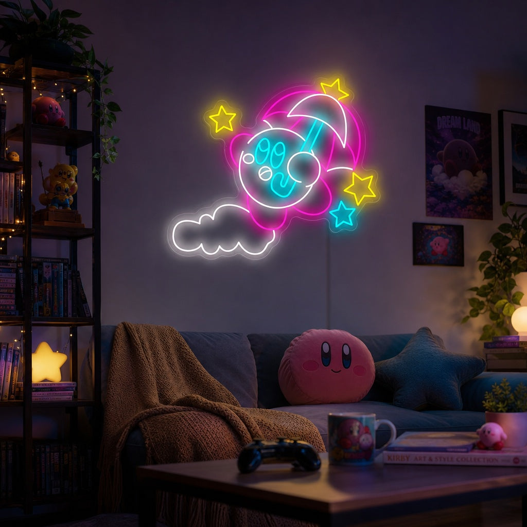"Paraguas Kirby" Letrero de neón