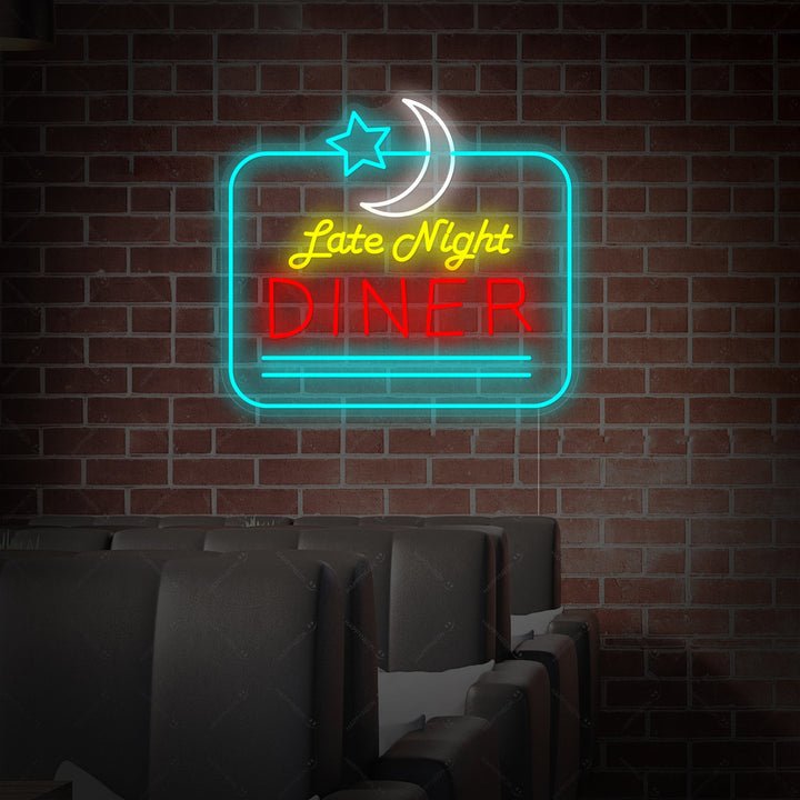 "Late Night Diner" Letrero de neón