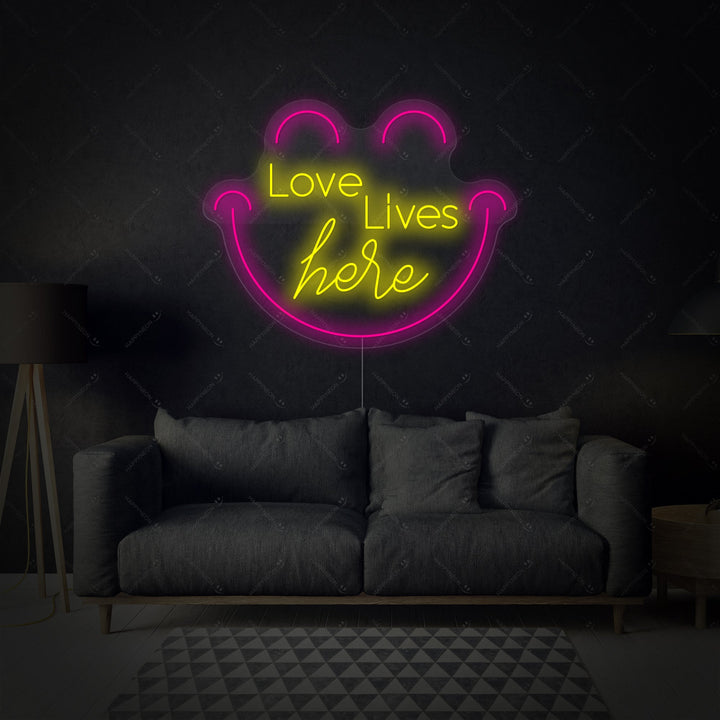 "Love Live Here" Letrero de neón
