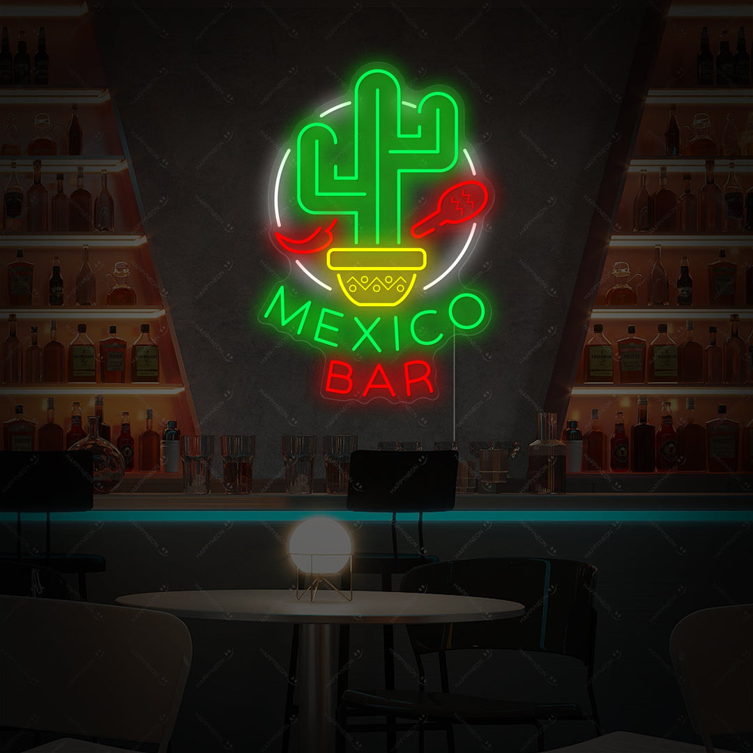 "Mexico Bar" Letrero de neón