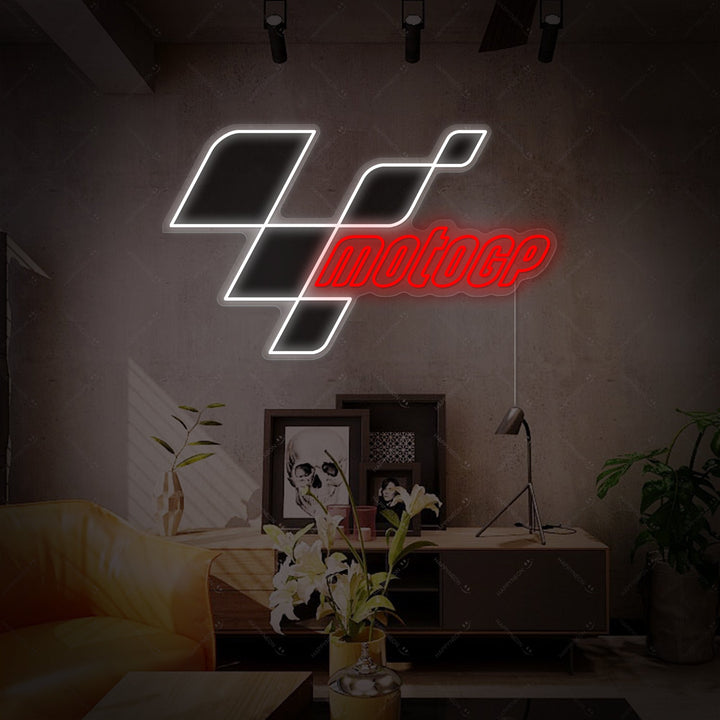 "Logotipo De Carrera De Moto Gp" Letrero de neón