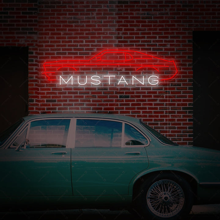 "Mustang Car" Letrero de neón
