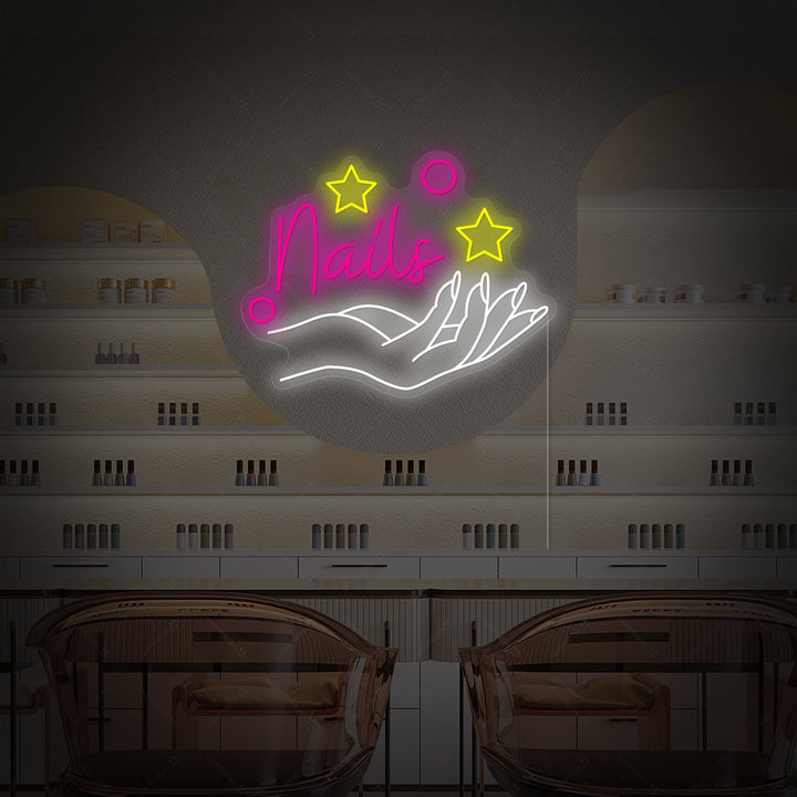 "Salón De Uñas" Letrero de neón