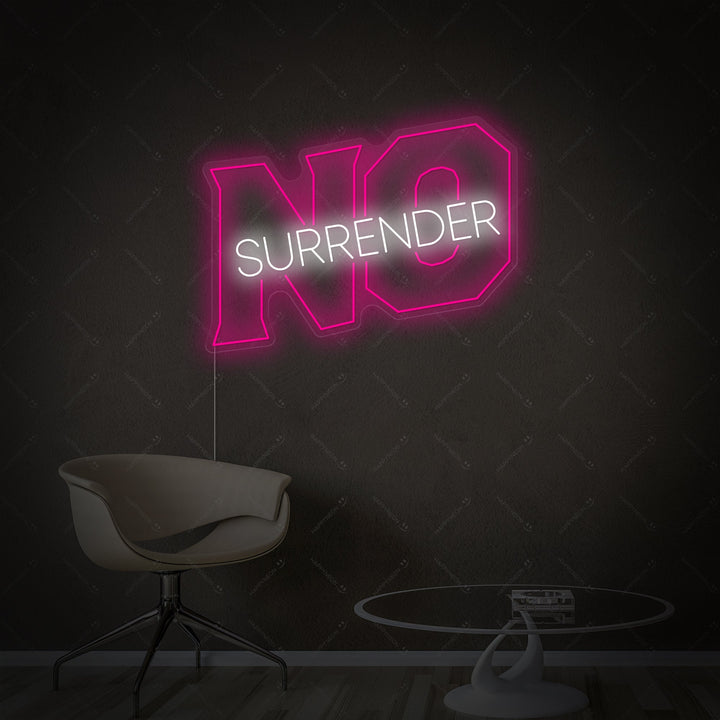 "No Surrender" Letrero de neón