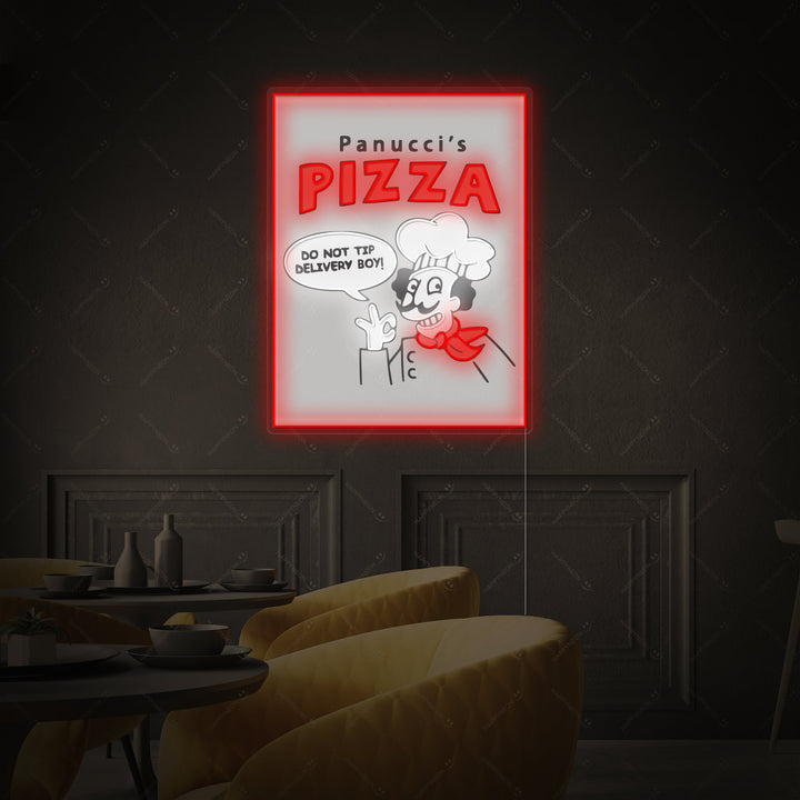 "Panucci's Pizza" Letrero de neón